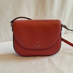 Kate Spade - Mini Crossbody Bag with Curved Flap & Pebbled Leather - EUC